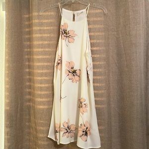 Spaghetti streak halter loose fitting dress